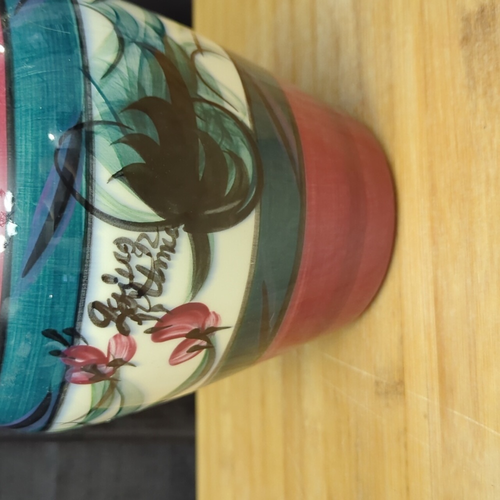 Signed Red Grapevine Gail Pittman Vase - Picture 2 of 6